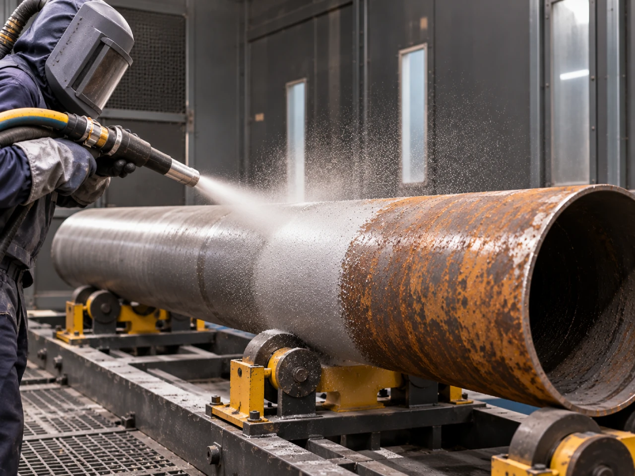 Pipe blasting