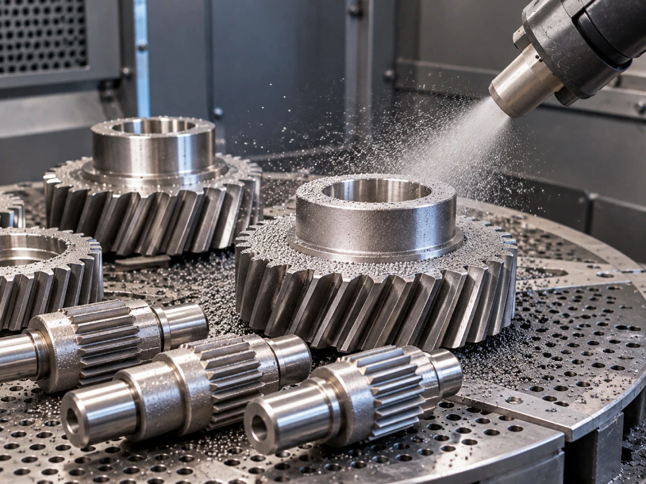 Shot peening