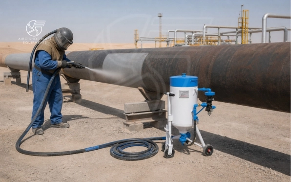 Shot blasting for oil and gas