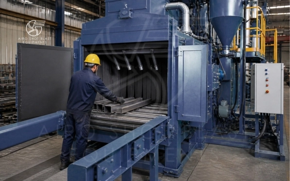 Shot blasting for construction