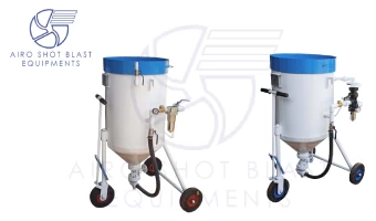 Shot blasting aluminum castings